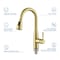 Kibi Bari Single Handle Pull Down Kitchen & Bar Sink Faucet, Brushed Gold KKF2015BG - alternate 8